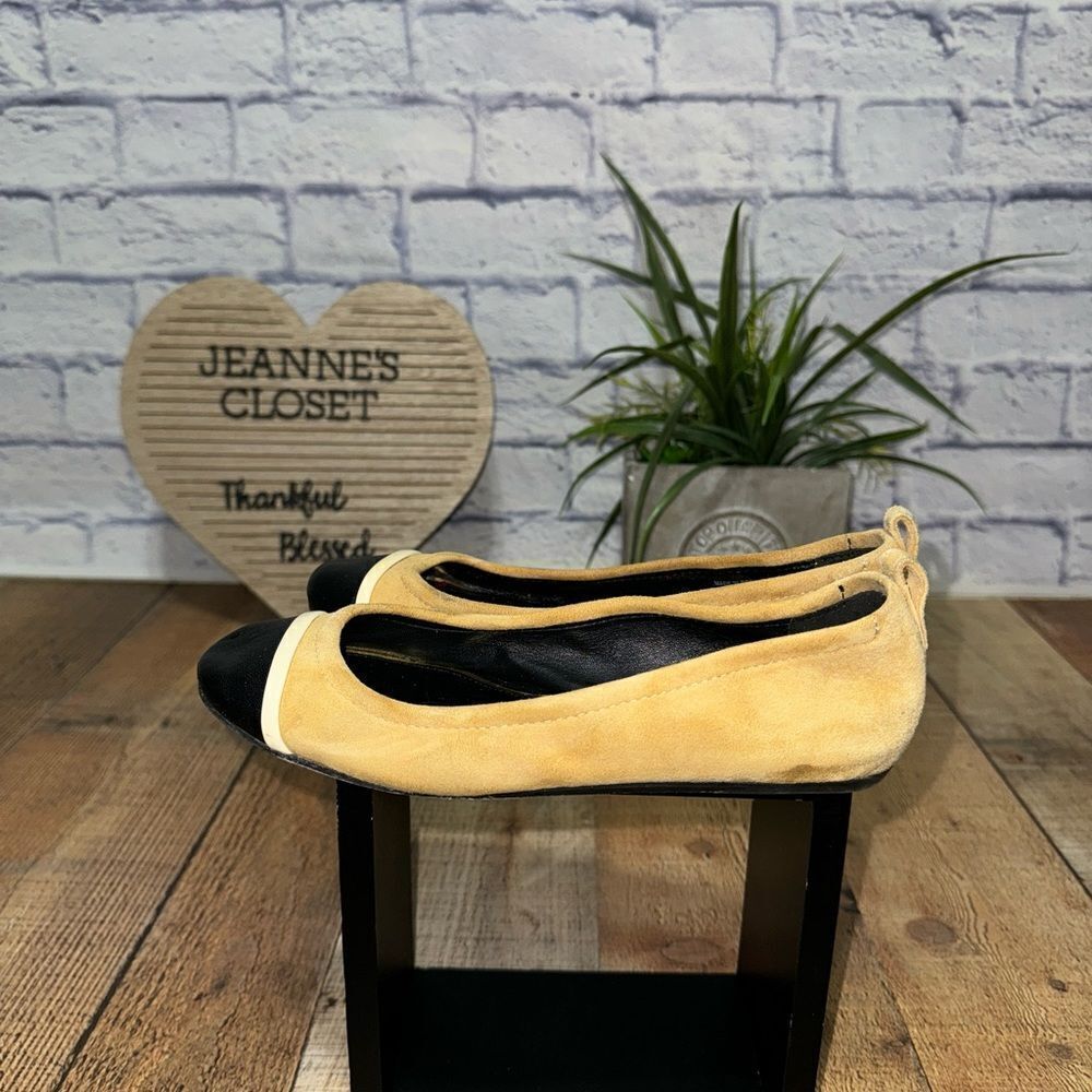 Lanvin suede cap toe ballet flats
